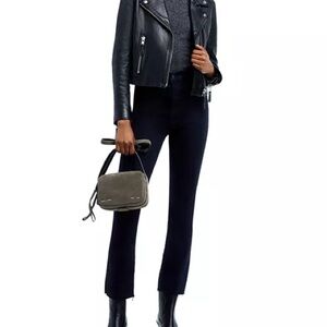 Mother Hustler Ankle Fray black jeans